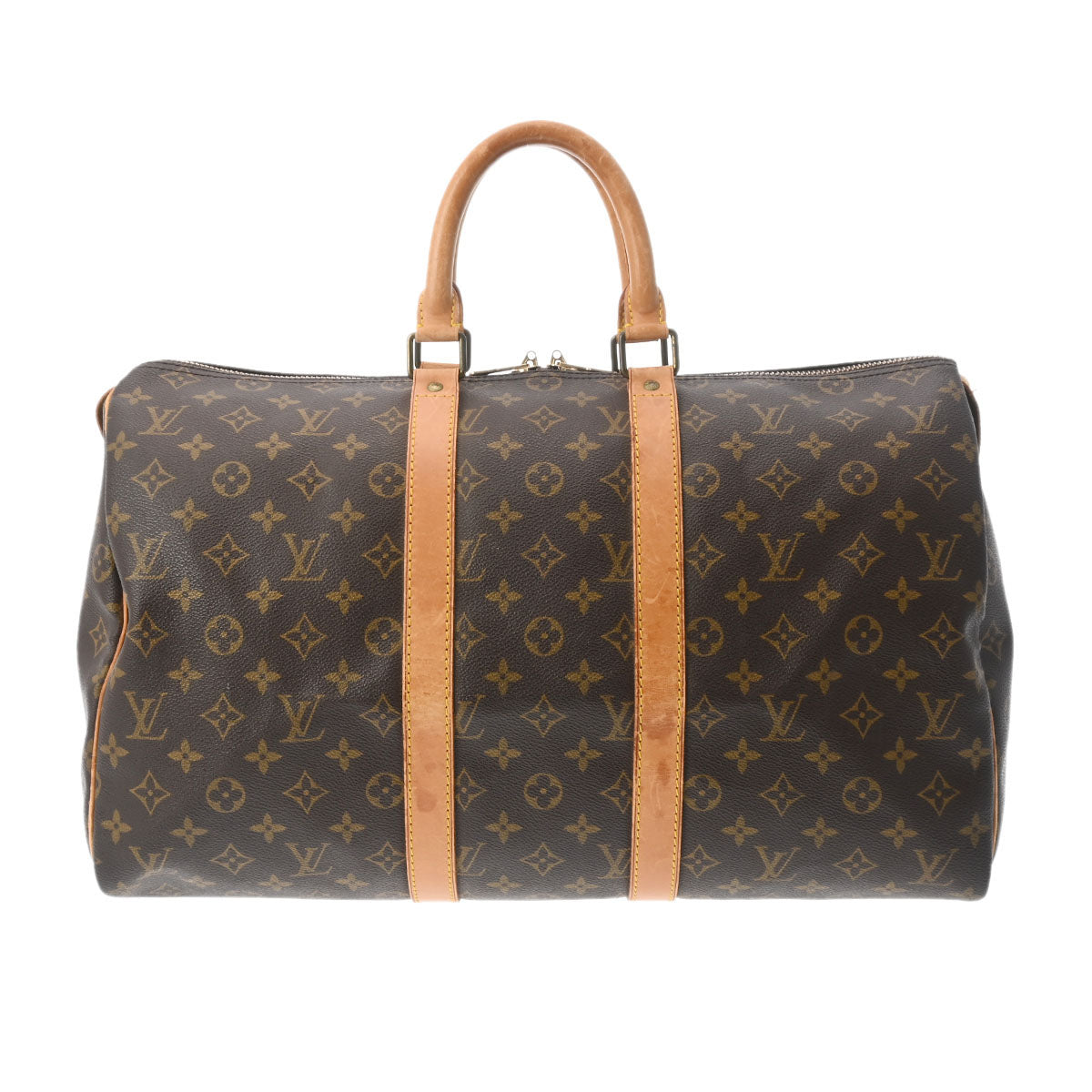 【2025年度カレンダ】LOUIS VUITTON ルイヴィトン モノグラム キーポル 45 ブラウン M41428 レディース モノグラムキャンバス ボストンバッグ Cランク 中古 _画像1