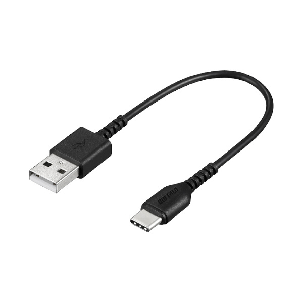 BUFFALO USB2．0ケーブル(Type-A to Type-C) 0．1m ブラック BSMPCAC101BK