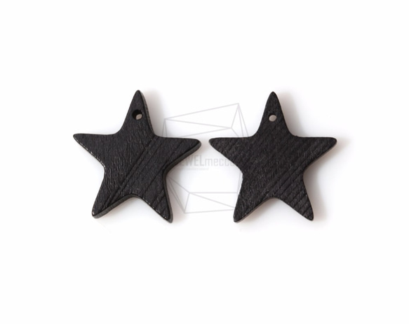 BSC-139-G【4個入り】スターウッドビーズ,Star Wooden Beads /22mm x 22mm