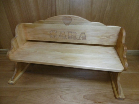 Childrens bench  First chair gift  name加工付き