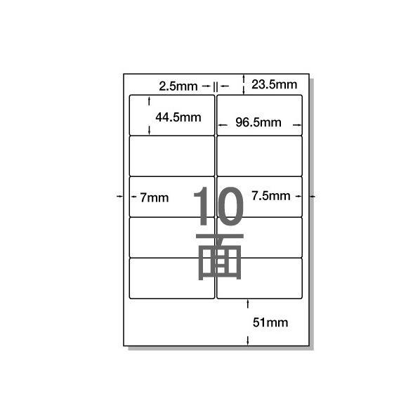 NANA ラベルシールナナワードA4 10面 四辺余白 100枚 1パック(100枚) F806444-TSA210