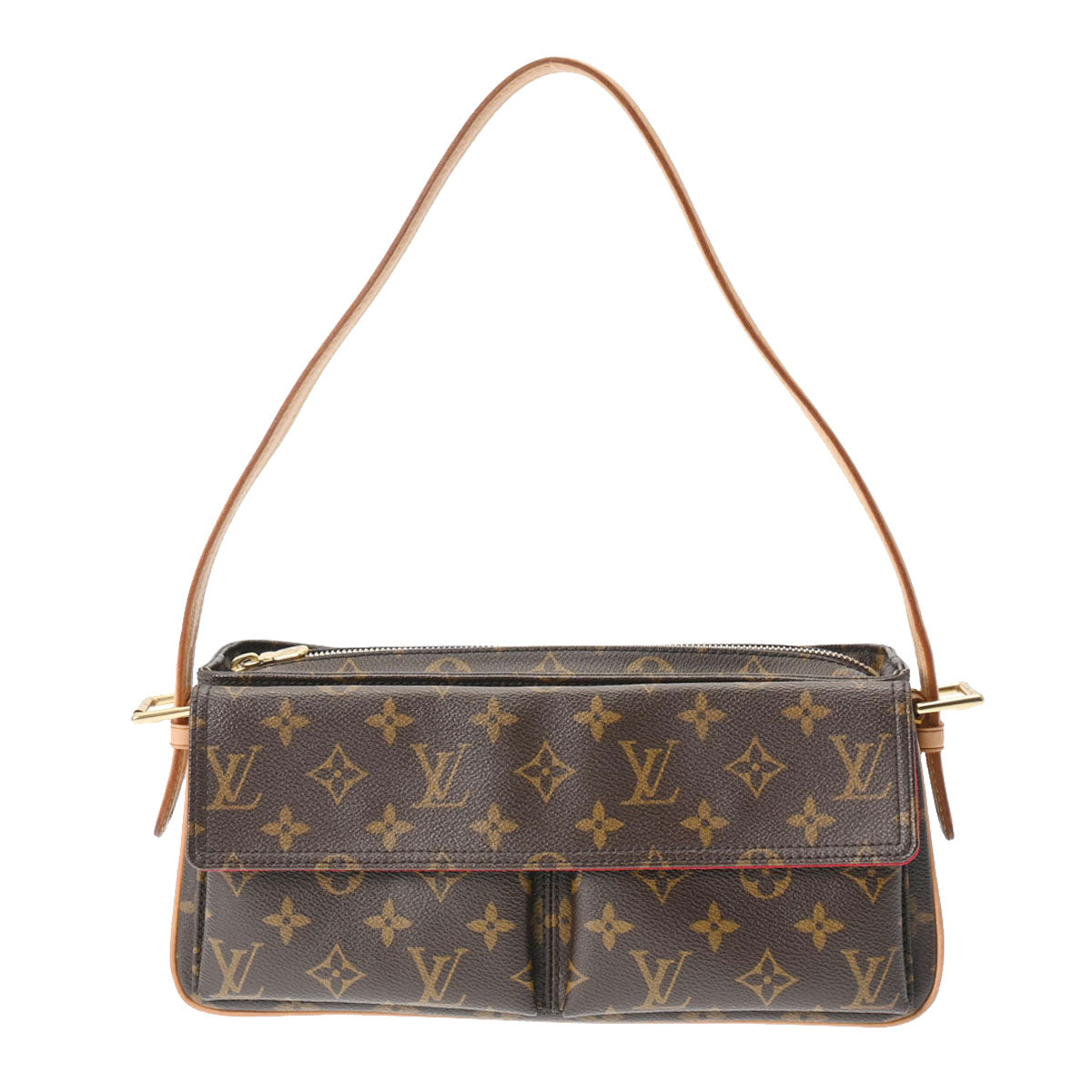 【2025 カレンダーの人気アイテム】 LOUIS VUITTON ルイヴィトン モノグラム ヴィバシテ MM ブラウン M51164 レディース モノグラムキャンバス ショルダーバッグ ABランク 中古 _画像1