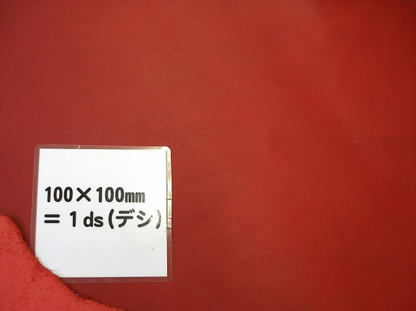 【サイズが選べる！本革カット】ヌメ革(タンニンなめし) 国産原皮 牛革 セミアニリン #11レッド