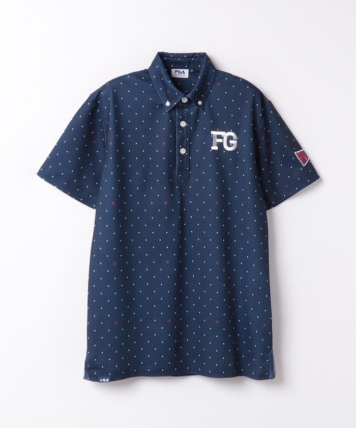 フィラゴルフ（メンズ）/FILA GOLF　ドット柄半袖シャツ