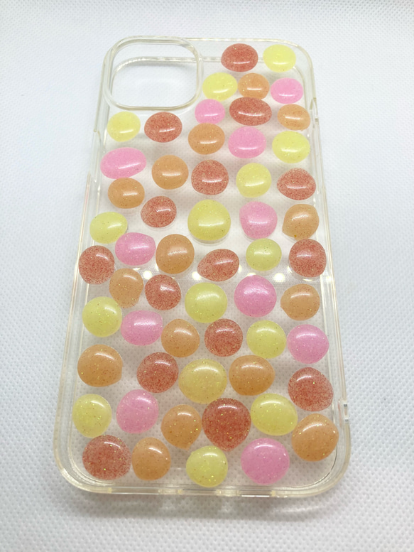 カラフルグミマーブルチョコのiPhoneケースカバー