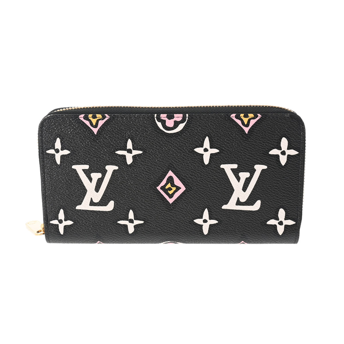 LOUIS VUITTON ルイヴィトン モノグラム ワイルドアットハート ジッピーウォレット ノワール M80683 レディース モノグラムキャンバス 長財布 Aランク 中古 