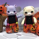 cocoriang フェアリーボディ　サスペンダー付きロンパース(ハロウィンかぼちゃ)