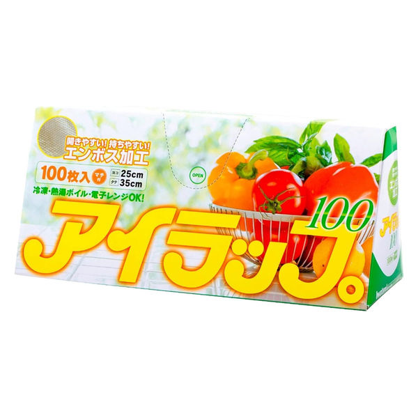 【ポリ袋】岩谷マテリアル アイラップ100/規格袋 HDPE 0.008mm厚350×250mm（マチ付）1箱（100枚入×60個）