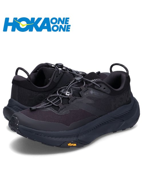 ホカオネオネ HOKA ONE ONE スニーカー トレッキングシューズ トランスポート メンズ 防水 ゴアテックス TRANSPORT GTX ブラック 黒