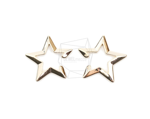 ERG-2087-G【2個入り】スターイヤーカフ/Star Earcuffs Earrings/28mm X 30mm