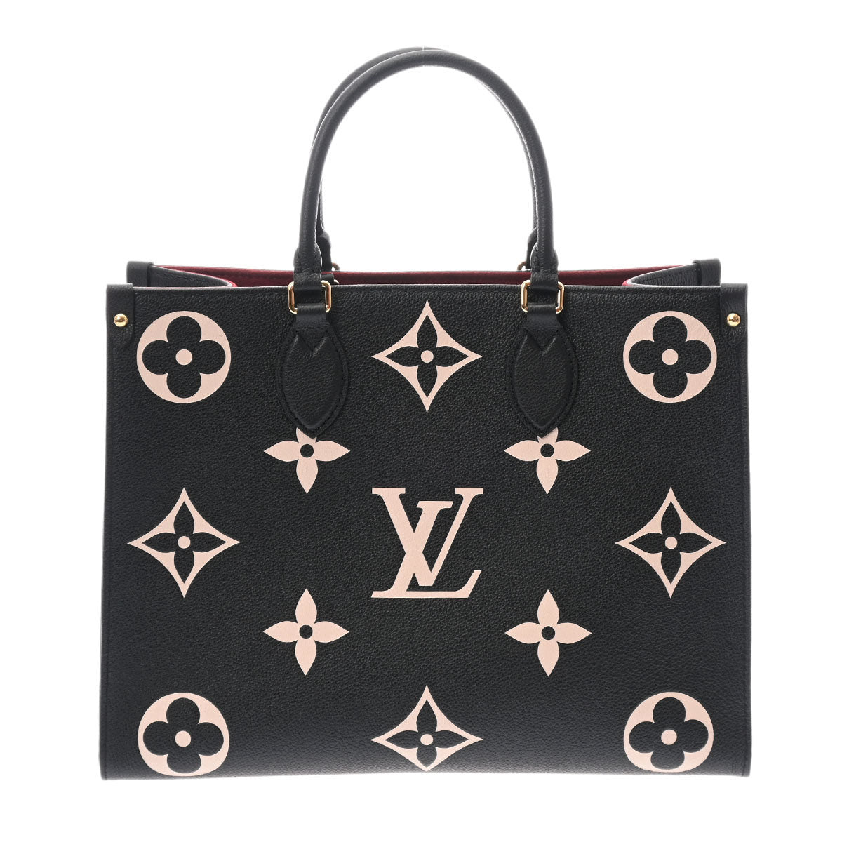 LOUIS VUITTON ルイヴィトン モノグラムアンプラント オンザゴーMM ブラック/ベージュ M45495 レディース モノグラムアンプラント 2WAYバッグ 新同 中古 