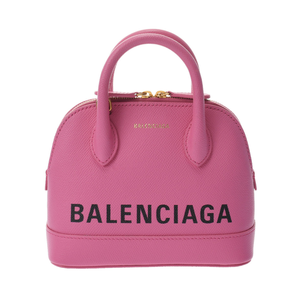 BALENCIAGA バレンシアガ ヴィル XXS ピンク ゴールド金具 550646 レディース レザー ハンドバッグ Aランク 中古 