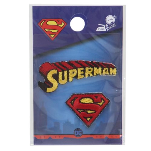 スーパーマン ワッペン 刺繍ワッペン 2way 2枚入り SUPERMANセット DCコミック 社コッカ 手芸用品 キャラクター グッズ