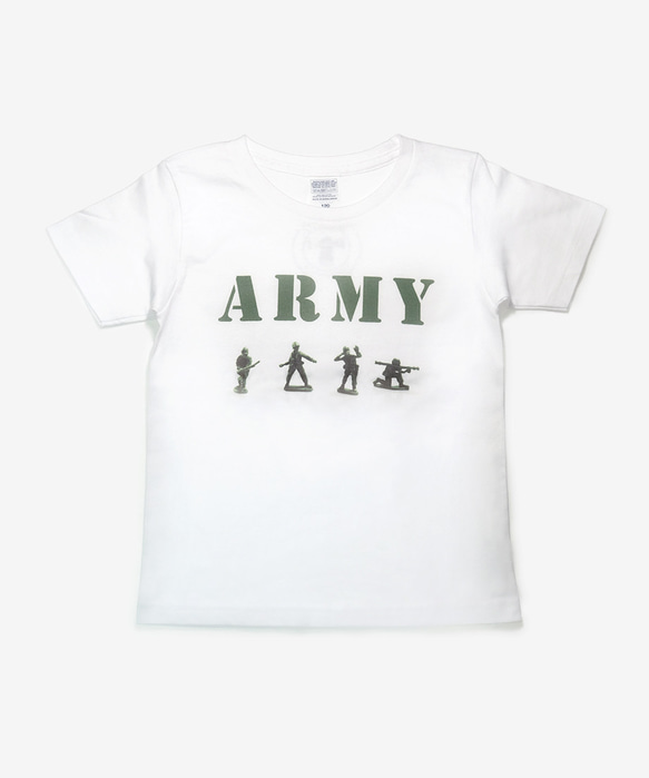 古着風　キッズTシャツ【Army men TR】