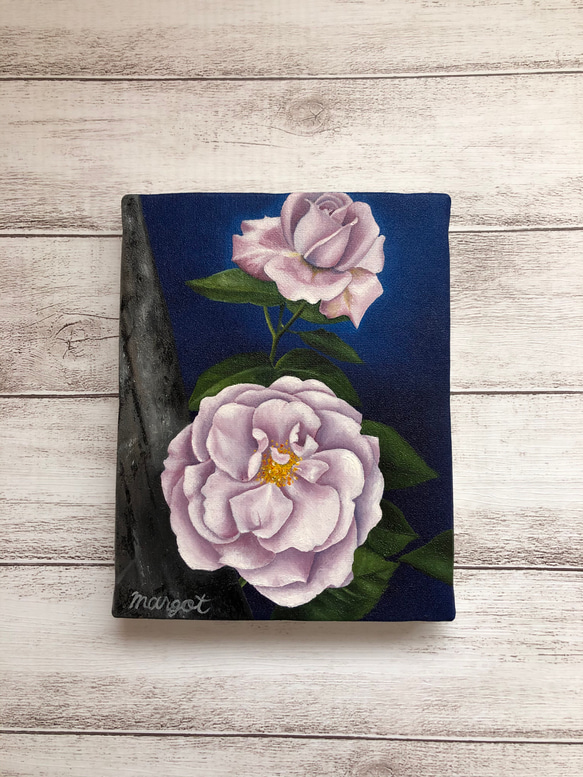 Purple roses（油彩画）