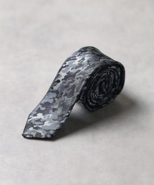 【77】【PN19002】【Pledge（プレッジ）】CAMO Silk Nec Tie