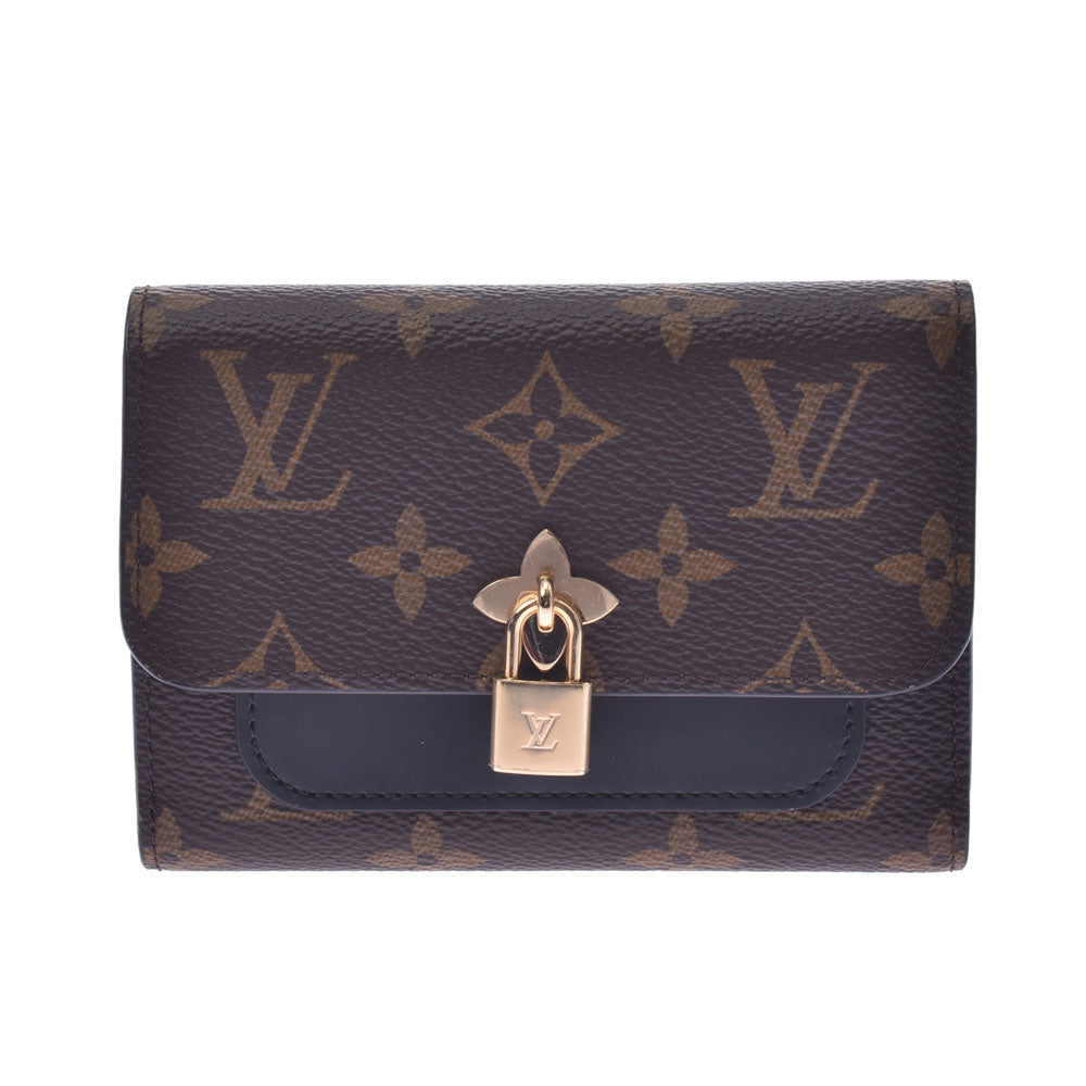 LOUIS VUITTON ルイヴィトン モノグラム ポルトフォイユ フラワー コンパクト ノワール（黒） M62578 レディース 三つ折り財布 新同 中古 