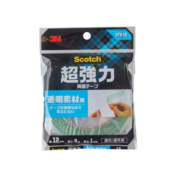 3M スコッチ超強力両面テープ 幅12mm×4m 1巻 1巻 F860996-STD-12