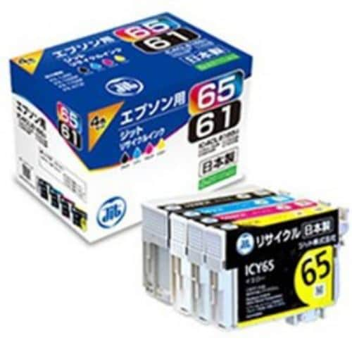 ジット JITE61654P エプソン EPSON：IC4CL6165（4色パック）対応 ジット リサイクルインクカートリッジ 目印：ペンと糸