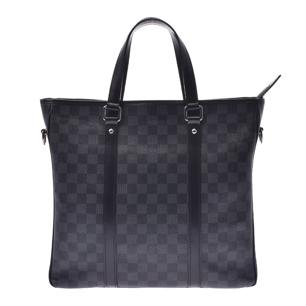 LOUIS VUITTON ルイヴィトン ダミエ グラフィット タダオ 2WAYバッグ 黒/グレー N41467 メンズ ハンドバッグ Aランク 中古 