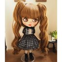 ネオブライス ウィッグ 姫バングツーテール マロンブラウン 10インチ/ドール Blythe