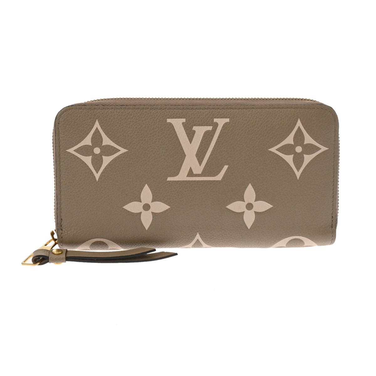 LOUIS VUITTON ルイヴィトン モノグラムアンプラント ジッピーウォレット トゥルトレール/クレーム M69794 レディース レザー 長財布 Bランク 中古 