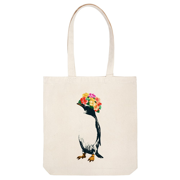 [トートバッグ] flower penguin