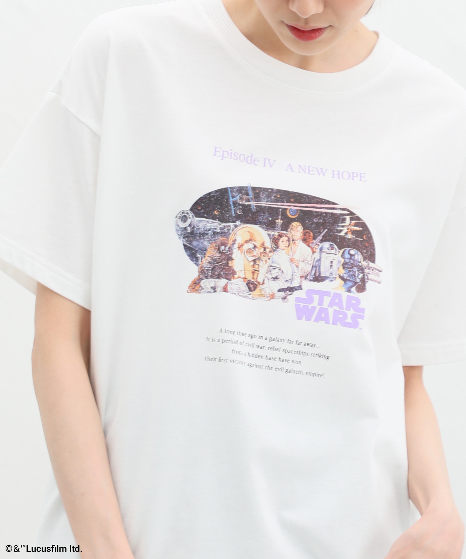 ハニーズ/ハニーズ／スター・ウォーズ／ゆるＴ トップス Tシャツ カットソー レディース 白