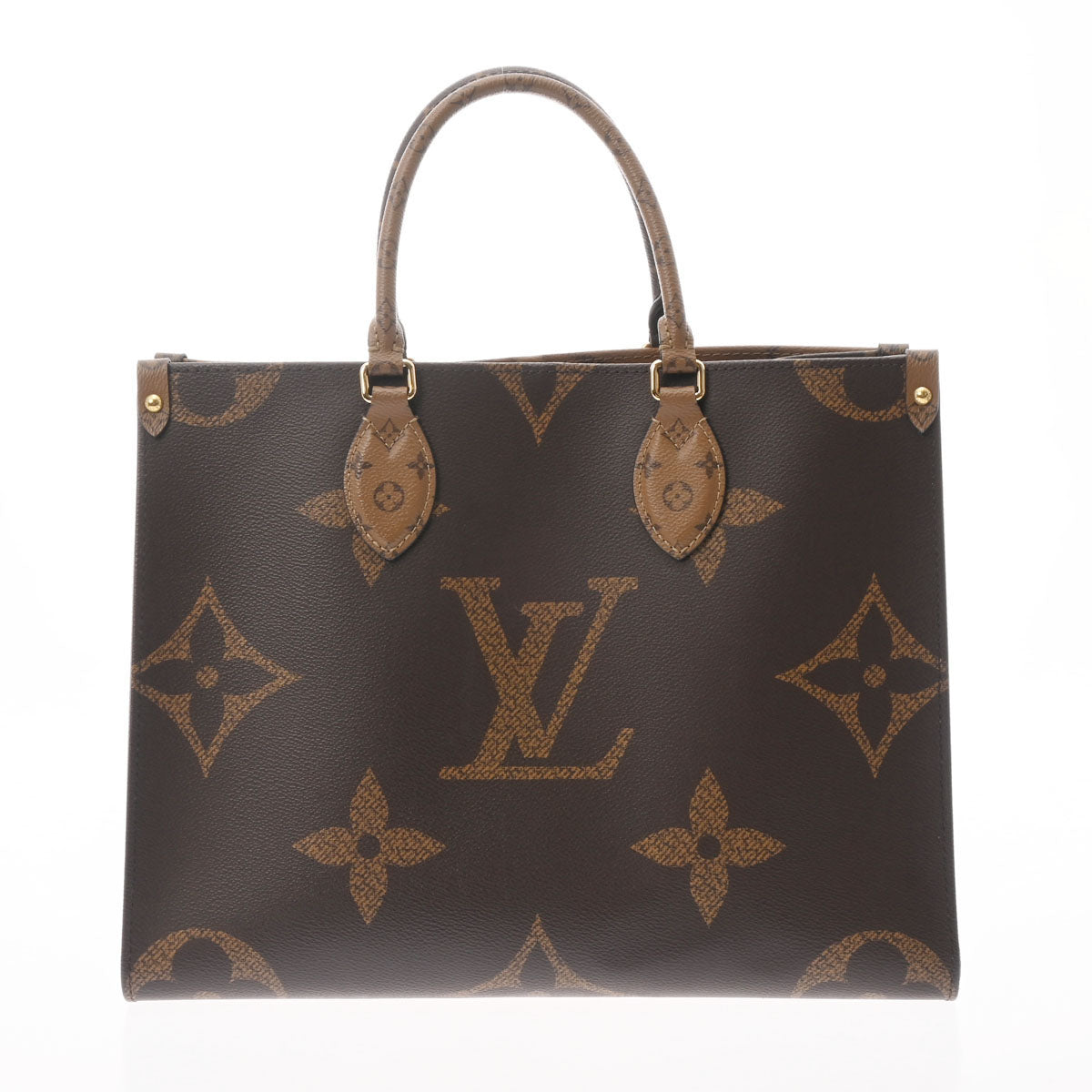 LOUIS VUITTON ルイヴィトン モノグラム リバース オンザゴーMM ブラウン M45321 レディース モノグラムキャンバス 2WAYバッグ Aランク 中古 