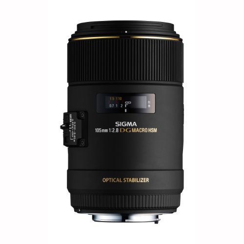 SIGMA 単焦点マクロレンズ MACRO 105mm F2.8 EX DG OS HSM キヤノン用 フルサイズ対応 258542【中古品】