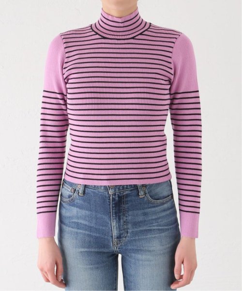 【ANNA SUI NYC / アナスイエヌワイシー】 Border turtleneck knit