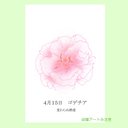 4月15日誕生花カード（花言葉つき）点描画