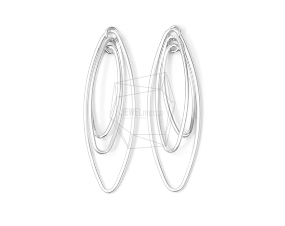 ERG-680-MR【2個入り】オーバルダングル チャーム,Oval Dangle Earring Charm