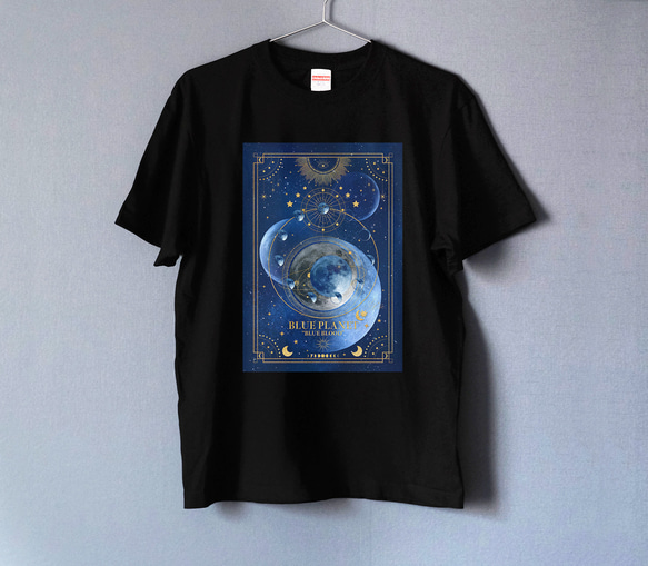 青の惑星 BLUE PLANET Tシャツ 2 BLACK（men&women）