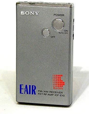 SONY ソニー ICF-E10 シルバー E-AIR FM/AMポケットラジオ 2バンドレシーバー【中古品】