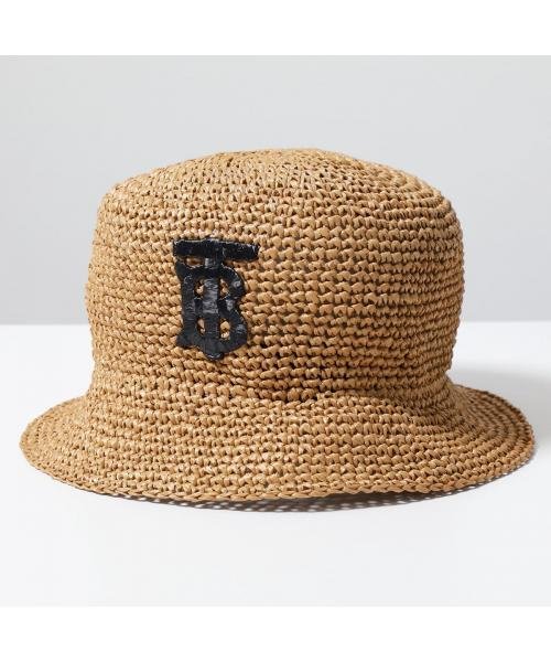 BURBERRY バケットハット TB CROCHET BUCKET ラフィアエフェクト