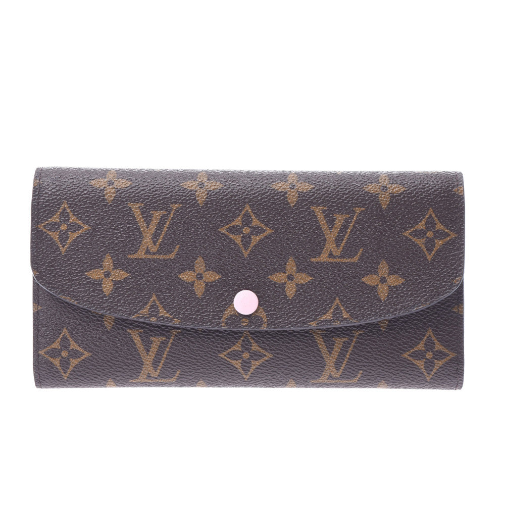 LOUIS VUITTON ルイヴィトン モノグラム ポルトフォイユエミリー ローズバレリーヌ M61289 レディース モノグラムキャンバス 長財布 Aランク 中古 