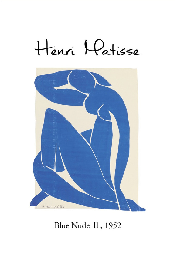 韓国製 アンリ・マティス 名画デザイン ブルーヌードII コットン100％カンバス Henri Matisse