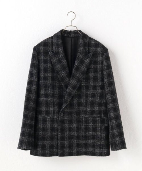 【ERNEST W. BAKER / アーネストダブルベイカー】DOUBLE BREASTED BLAZER CHECK