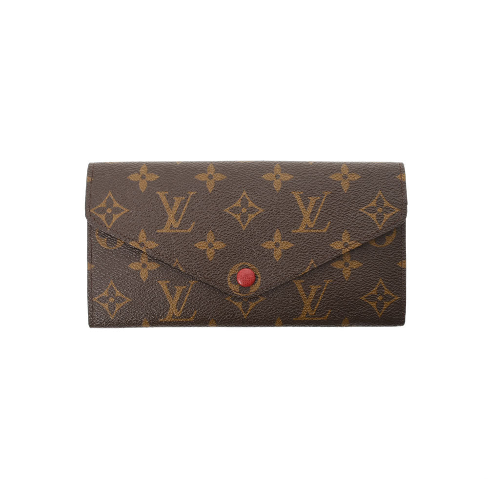 LOUIS VUITTON ルイヴィトン モノグラム ポルトフォイユ エミリー 旧型 ルージュ M60136 ユニセックス モノグラムキャンバス 長財布 ABランク 中古 