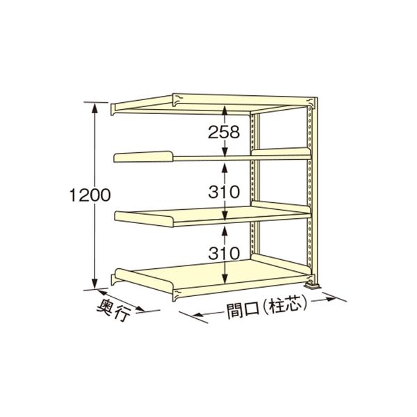 扶桑金属工業 中量ラック WG1215J04R（直送品）