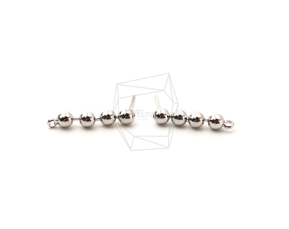 ERG-1790-R【2個入り】ボールチェーンピアス /Ball Chain Earring Post