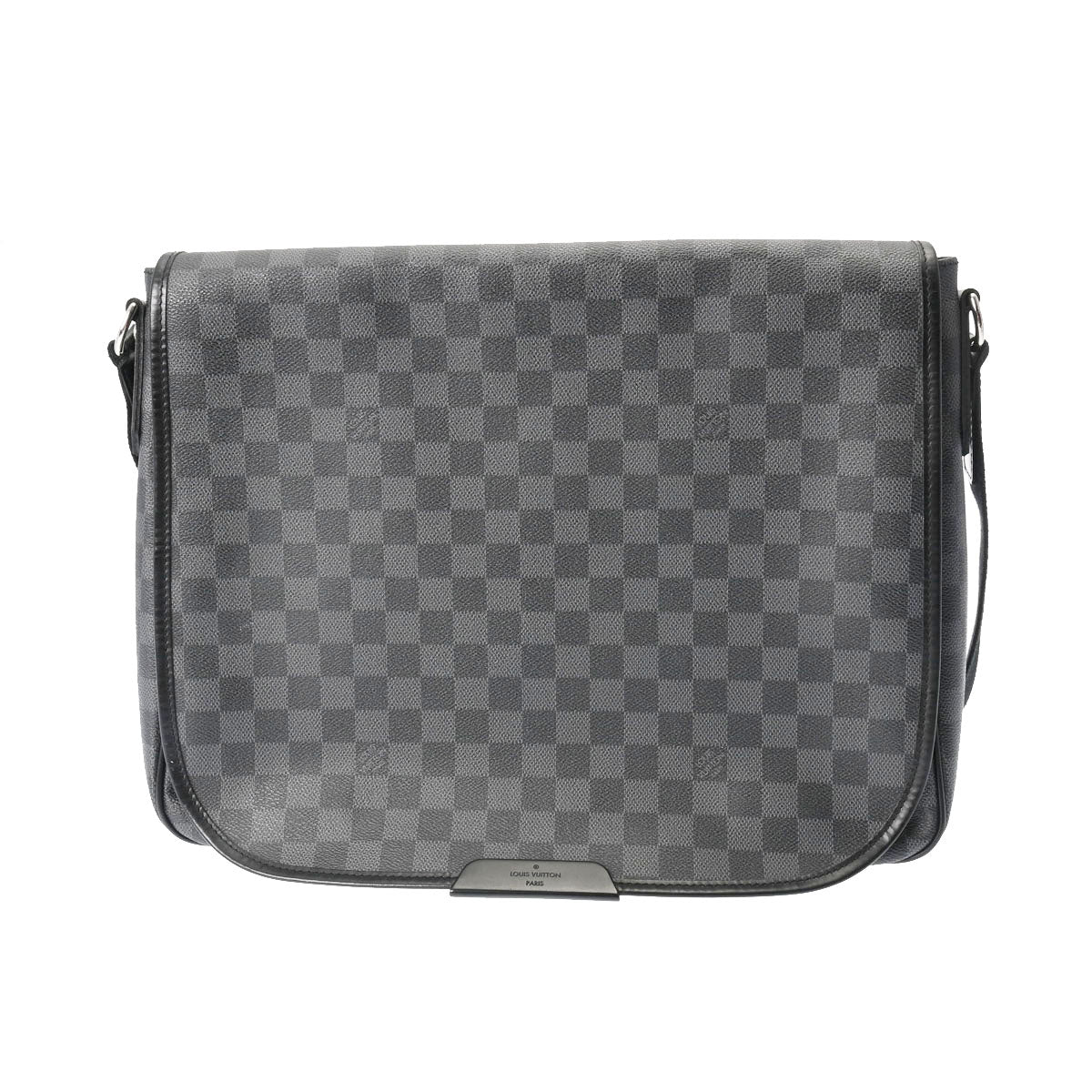 LOUIS VUITTON ルイヴィトン ダミエグラフィット ダニエル MM 黒 N58029 メンズ ダミエグラフィットキャンバス ショルダーバッグ Bランク 中古 