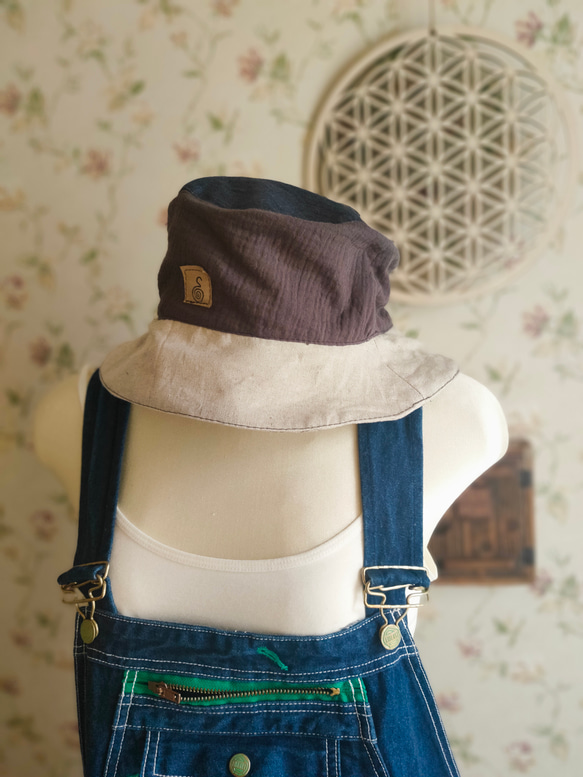 『Bucket　Hat』～denim×charcoal×linen～