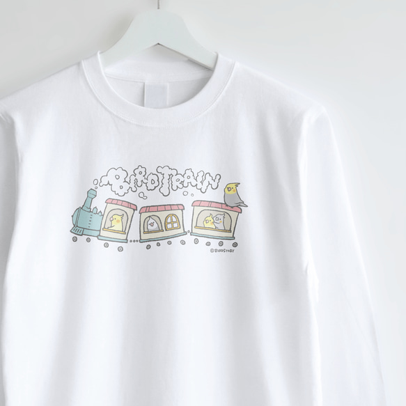 長袖Tシャツ（BIRD TRAIN / オカメインコ）