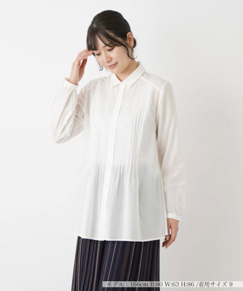 シアーコットンブラウス【Leilian WHITE LABEL】