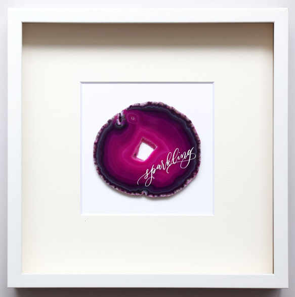 Wall letter◇sparkling／Wall decor／calligraphy agate slice