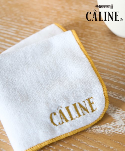 CALINE×ROPE PICNIC/ロゴ刺繍ベロアタッチタオルハンカチ