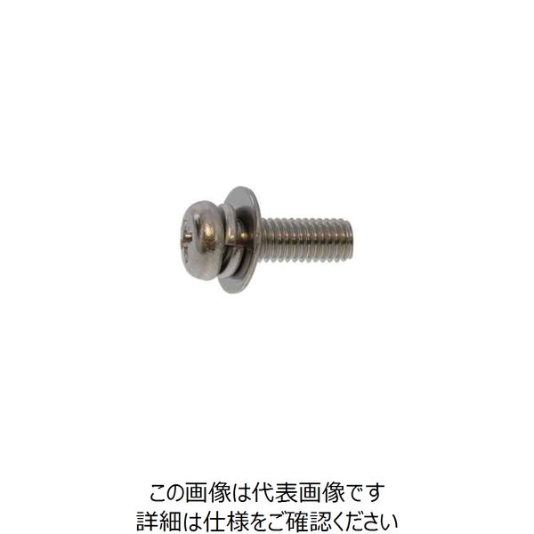 ファスニング J クロメート 鉄（+）ナベ P＝3（薄板用）（SW+JIS W組込） 3 X 4 1000U0030030004002（直送品）