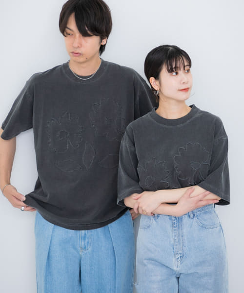 センスオブプレイス バイ アーバンリサーチ/『ユニセックス』フェードポップアートフラワーTシャツ(･･･